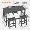 product-algo_framework-ImageCm2InAlgo-2b32ba72-4925-11f1-a64f-0a580aae0449 5pcs Outdoor Bar Table And 4-Chair Set, 55-Inch Rectangular High-Leg Bar Table with Stools, All-Weather Waterproof Patio Furniture, Easy to Assemble, Ideal for Patios, Balconies, Backyards, Porches, And Small Spaces