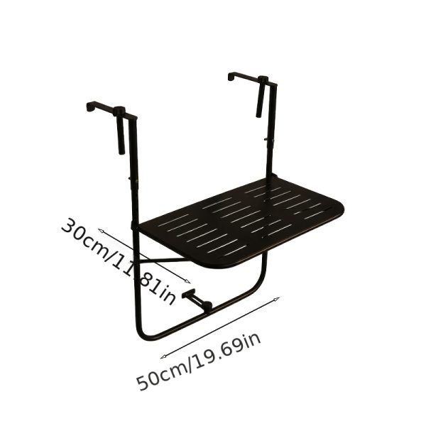 product-algo_framework-ImageCm2InAlgo-6e3f0da2-3877-11f1-953a-0a580aae0449 Balcony Railing Table, Outdoor Folding Hanging Table with Adjustable Heights, Heavy Duty Metal Hanging Bar Table for Patio, Garden and Deck