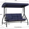 product-algo_framework-ImageCm2InAlgo-6ee981ae-5809-11f1-8bc5-0a580ab004a0 3-Seat Outdoor Porch Swing with Stand, Convertible Porch Swing Bed with Adjustable Canopy for Adults, Patio Swing Chair with Thickened Cushions for Yard Garden Deck 750LBS