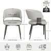 product-algo_framework-ImageCm2InAlgo-88cdca6c-f823-11f0-a00c-0a580aa42825 Modern Dining Chairs Set (2pcs), Faux Leather Upholstered Kitchen Chairs, Curved Back, Metal Legs, Mid Century Style, Suitable for Dining Room And Kitchen