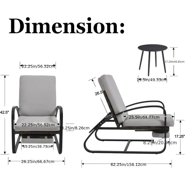product-algo_framework-ImageCm2InAlgo-93523570-c4f9-11f0-84cb-0a580aa32b67 Set with Table Patio Chaise Lounge Chairs, Patio Recliner Chair, Outdoor Furniture Set 5-Position Adjustable, Outdoor, Bench for Deck, Lawn, Garden