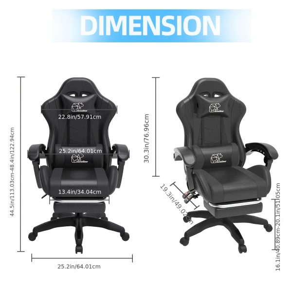 product-algo_framework-ImageCm2InAlgo-97168a4e-0009-11f1-8739-0a580aa21d14 1pc E-sports Chair, Suitable for Adults And Teenagers, Featuring A Lumbar Support, And Fixed Armrests. with Foot Supports, An Ergonomic Seat, Home Office Settings, Modern Gaming Chairs, High-quality Padding, Suitable for Home And Office Use