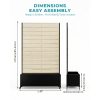 product-algo_framework-ImageCm2InAlgo-a7bf7724-f2bd-11f0-91a0-0a580aa25650 Privacy Fence with Planting Boxes Encrypted Metal Mesh Privacy Screen Black/Wood Grain Weather-Resistant Outdoor Fence Panels Ideal for Backyard Patios, Gardens, And Balconies Safety Barrier Protective Cover Create Outdoor Living Spaces And Decor