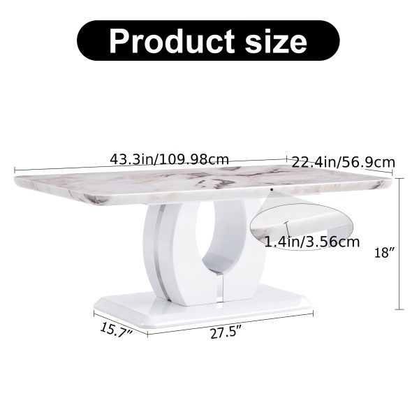 product-algo_framework-ImageCm2InAlgo-a93d3f7c-0722-11f1-9473-0a580aa2314b Contemporary Minimalist Rectangular Coffee Table Featuring a White Faux Marble Design, a Spacious And Adaptable Piece for The Living Room, Perfect As a Central Tea Table Or Accent Furniture, Ideal for Various Settings, And Easy to Assemble