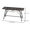 Rustic Garden Bench, Tree Stool Outdoor Seating - Industrial Design for Gardens, Courtyards, And Patios - Weatherproof Metal Lounge