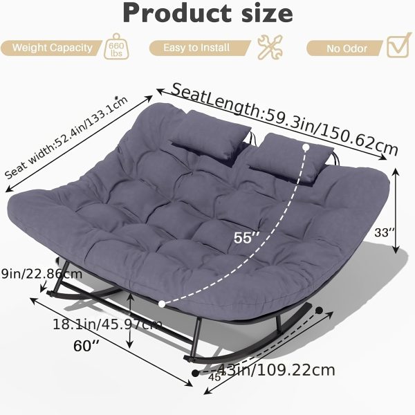 product-algo_framework-ImageCm2InAlgo-cff4cfa4-0664-11f1-800c-0a580aac1141 Large Papasan Rocking Chair, Double Rocking Chair with Thick Cushions And Rattan Frame, Oversized Lounge Chair for Nurseries, Suitable for Rooms, Living Rooms, Bedrooms, And Apartments (Gray)