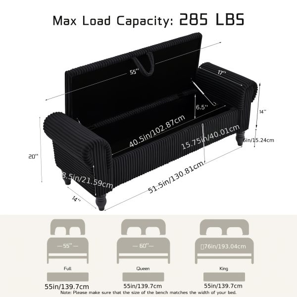 product-algo_framework-ImageCm2InAlgo-d003b1e4-179a-11f1-9475-0a580aa2314b ATOMHAUS Upholstered Storage Bench for Bedroom End Of Bed Rolled Armed Corduroy Linen Fabric Ottoman Couch Long Bench Window Sitting Fireplace Toy Storage Bench Living Room Furniture