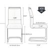 Modern Dining Chairs Set of 4, High Back White Kitchen Chairs, Faux Leather Side Chair with Gold Plated Metal Legs, Easy to Install Upholstered Dining Chairs, Ideal for Living Room, Easy to Install (Golden/Silver Leg) Local Warehouse
