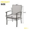 9pcs Aluminum Outdoor Dining Table And Chair Set, Suitable for 8 People, The Set Includes 1 Round Table, 8 Chairs, with Cushions And Back Cushions, Suitable for Outdoor Garden Terrace Furniture Set