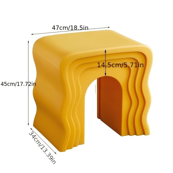 product-algo_framework-ImageCm2InAlgo-f748134e-4d0f-11f1-b08b-0a580ab004a0 Cream-style Creative Sofa Side Table, Home Living Room Shoe Bench, Minimalist Modern Wavy Coffee Table, Bedside Table