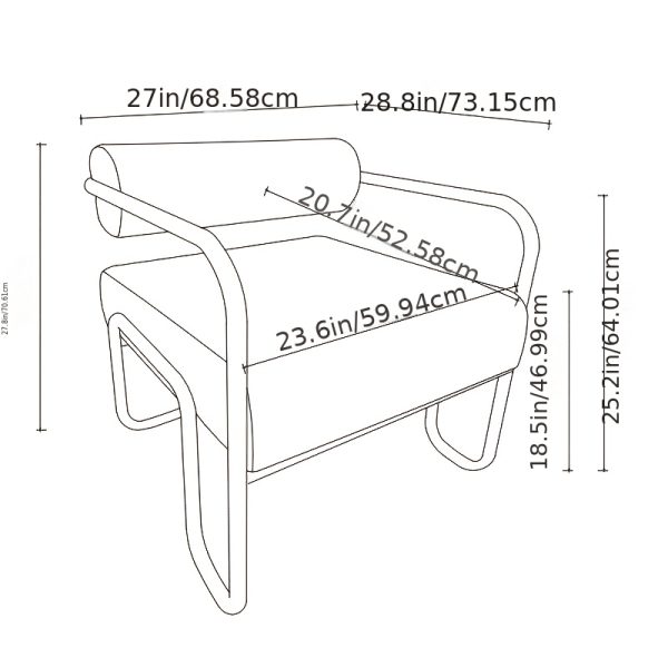 product-algo_framework-ImageCm2InAlgo-fe6e4c1a-421a-11f1-aacb-0a580ab03093 27"L Living Room Iron Sofa Chair, Lazy Individual Chair, Balcony Leisure Chair, Modern, Small Space