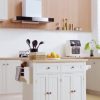 product-b8ffaf557b999fb7572a619fc6d4beaad207de02.goods_.000001 Rolling Kitchen Island with Drop Leaf, Thicken Rubberwood Top, Spice Rack, Towel Rack, Drawer, 43.3" Portable Mobile Kitchen Island Carts Table, Storage Cabinet, Both Wheels And Feet