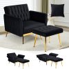 product-c7cf0f6f-c7933a9f-58ac-487f-83b2-8a51ed77011c-dbadfe3391abaaa5869b065d740c705c ACMEASE Velvet Single Accent Chair with Adjustable Armrests And Backrest, Comfortable Single Chair with Ottoman, Button Tufted Lounge Recliner Armchair with Pillow for Living Room, Bedroom, Study Room