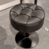 ACEQLYT Adjustable Vanity Stool, Faux Leather Vanity Chair For Makeup Room Bedroom, Round Makeup Chair Ottoman, Sturdy, Rust-Resistant And Easy To Assemble