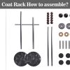product-ce0dac5639bb034ef12331a02ce94f5f14915087.temu_.000001 Metal Freestanding Coat Rack with Stainless Steel Double Rods & Marble Base, Hanging Clothes Rack for Entryway, Hallway, Bedroom, Living Room, Hallway Organizer, Entryway Storage, Contemporary Furniture, Modern Coat Hanger, Durable Construction, Highquality Materials, Freestanding Hanger, Versatile Organizer, Apartment Living, Interior Decorators
