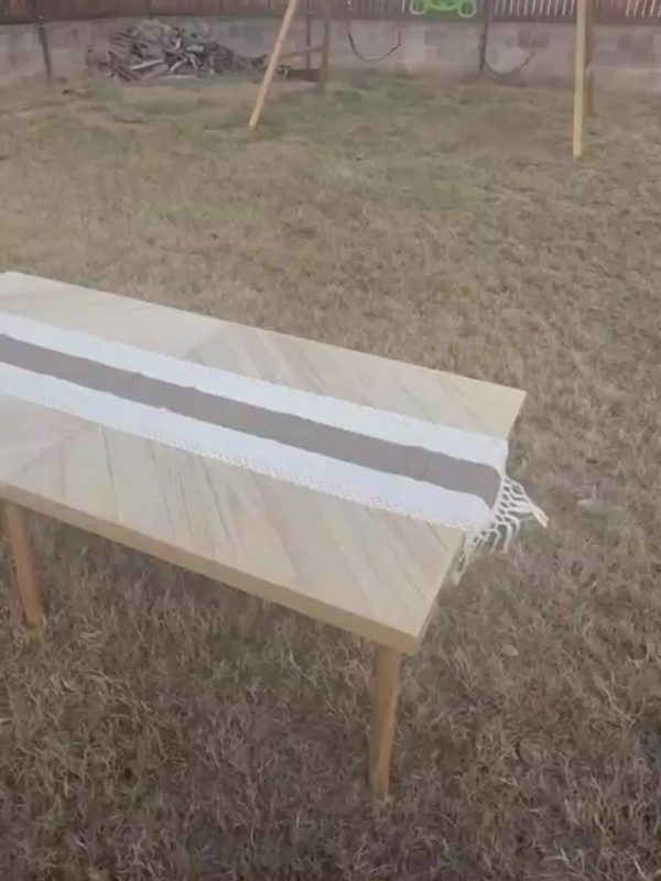 product-e727ce49eba0a72e72bb26570a4c6422171e5608.temu_.000001 Portable Bohemian Style Low Picnic Table | Foldable Beach and Outdoor Table with Tablecloth, Pine Wood, Suitable for Beach, Camping, Outdoor Gatherings, Backyard Use, Size: 59.8*29.9*16.9 inches