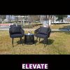 [Outdoor | Rattan] 3pcs Outdoor All-Weather Wicker Patio Rattan Bistro Conversation Set | Chairs And Side Table Set | Ideal For Balcony, Porch And Backyard