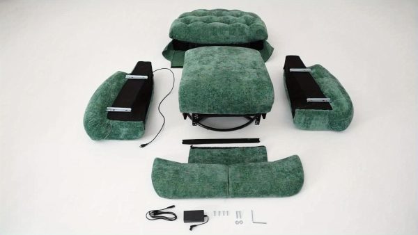 product-f44c5c90762843a738f7a6ff29f55d3292836930.goods_.000001 Large Swivel Recliner, Adult Rocking Electric Recliner, Electric Recliner, Comfortable Soft-shell Recliner, with USB Port And Living Room Storage Space, Chenille Fabric, Free Shipping