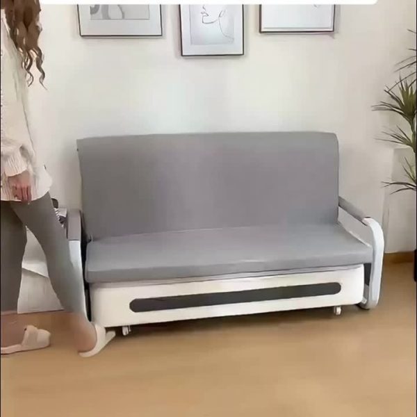 product-f76b728bbacb46cab413cdef6b3c02196cf29435.goods_.000001 Contemporary Expandable Couch, Dual-Purpose Sofa Bed, Living Room Sofa Featuring Storage Recliner, Convertible Bed Sofa, Gray Fabric Sofa