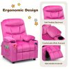 product-fancy-0061e27a-ca67-4bb2-b2c1-f9525eb37f03 Girls' Pink Velvet Recliner Chair with Cup Holder & Storage Pocket - Heavy-Duty 300lb Capacity, Ergonomic Backrest & Armrests, Manual Recliner with Safety Belt - Modern Soft Cushioned Lounge Chair for Kids & Teens, Easy Assembly, Ideal for Bedroom, Living Room, Home Theater - Durable Wood Frame & Fabric, Ideal Gift for Girls 3-12 Years (Pink, Purple, Black, White, Grey Available), Lounge Chair for Teens, Comfortable Sitting, Playroom Seating, Stylish Recliner, Highcapacity Recliner, '