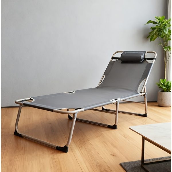 product-fancy-00ce72f9-909b-431c-9eef-cbbc359e2e44 Foldable Bed Frame, 66.93x22.05inch Adjustable 4-position Reclining Lounge Chair, Suitable for Family Temporary Guest Bed