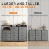 product-fancy-00ebd392-2606-4434-8f61-a8bbb8a3c9cc Dresser, Dresser for Bedroom with 11 Drawers, Long Dresser TV Stand with Shelves, Wide Dressers & Chests of Drawers, Large Dresser for Bedroom Dresser with Sturdy Metal Frame & Wood Top, Grey