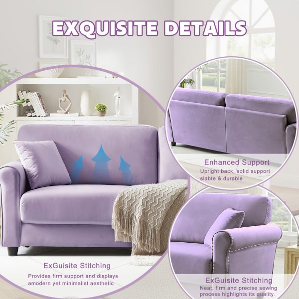 product-fancy-01256476-366a-4d7e-b87d-b7ff38f6da90 83" Sofa Couch, Small Modern Loveseat, Love Seat with 2 Seater, Velvet Loveseat Sofa, Small Couch for Living Room, Bedroom, Office