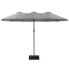 product-fancy-016100ad-4c12-4d75-98c8-fb6182f46984 15-foot Long Rectangular Large Outdoor Patio Umbrella, Includes Base, Double Table Umbrella With A Crank Handle, Market Umbrella - UV Resistant, Heavy-duty Pool Umbrella, Suitable For Lawns, Backyards, And Gardens.
