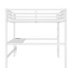 product-fancy-01764cc1-ef58-48a2-8eae-2e3fb1b53e18 BELLEMAVE Queen Size Heavy-Duty Metal Loft Bed Frame with Built-In Desk, Side Ladder And Full Safety Guardrails, Noise-Reduced Loft Bed, No Box Spring Required, Modern Bedroom Furniture for Small Apartments, Off White
