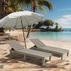 Outdoor Chaise Lounge Chair Set Of 2 For Outside Pool Patio, Adjustable Waterproof Easy Assembly Chaise Lounge Outdoor