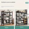 Kitchen Storage Shelf with Mesh Baskets, Metal Frame Serving Cart with Wheels, Rolling Baker's Rack with Adjustable Shelves, for Kitchen Bathroom Living Room Office