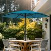 product-fancy-0204f429-87ce-408d-9aff-4c1568647ea6 9FT Outdoor Patio Umbrella, Market Table Umbrella with Crank & 6 Sturdy Ribs, UV Protection Windproof, Pool Umbrella Perfect for Deck, Backyard, Lawn And Garden
