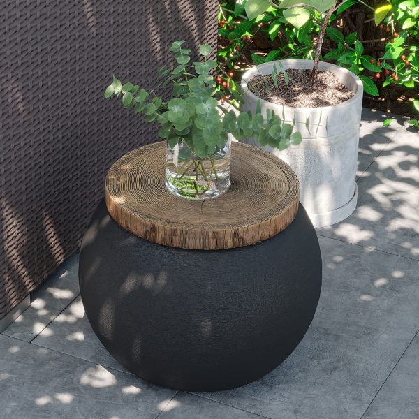 product-fancy-021487cd-9eeb-469e-8d37-1f5a6af360ac 17 "Outdoor Side Table, Patio Footstool, Garden Decorated Concrete Plant Station, Living Room Bedroom Side Table, Autumn And Winter Indoor-Outdoor Stove Coffee Table."