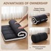 product-fancy-028efefb-3413-4fb8-8c0b-444f3f88e9e7 LILYPELLE Japanese Futon Mattress, Folding Sleeping Pad Futon, Portable Camping Mattress With Storage Bag, Black
