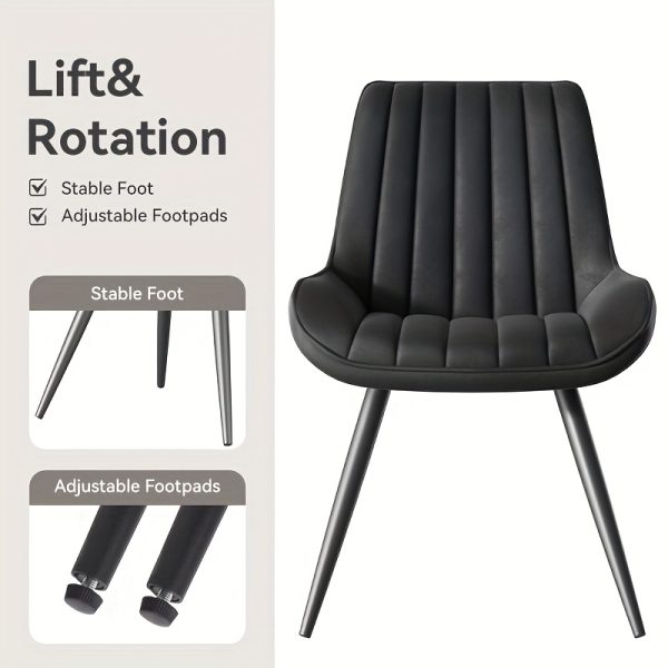 product-fancy-02da4a5b-206d-4342-b2ba-1b0db1acb8c8 Modern Dining Chairs, Comfy Dining Room Chairs with Thick Cushions, Upholstered Fabric Kitchen Side Chairs with Metal Legs