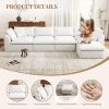 product-fancy-030cddef-14d5-4e2e-afd8-0791acb544ee Modular Sectional Sofa with Movable Ottoman | No Assembly Required, Boneless Cloud Couch, Deep Seat L-Shaped, Suitable for Living Room, Bedroom, and Apartment
