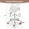 product-fancy-03c0f707-b43a-4f98-823d-8d638e5c962b Swivel Adjustable PU Leather Chair - Ergonomic Saddle Stool with Wheels | for Drafting, Office, Clinic, Beauty & Tattoo - Metal Frame, Polished Finish, Memory Foam