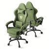 product-fancy-03c3cdac-e523-4c60-994d-8c977177ab3b Velvet Fabric Ergonomic Gaming Chair with Footrest And Massage, Reclining Computer Gamer Chair for Adult And Teens, Racing Style PC Home Office Video Game Chair