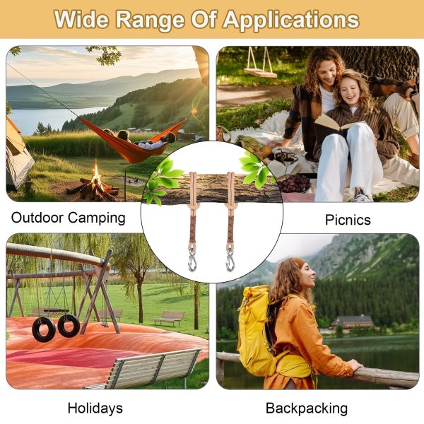 product-fancy-03d933f8-b7d8-4113-b6fc-f841d481785e 2pcs 23.62inch Hammock Hanging Ropes with Locking Carabiners, for Hanging Installation, Hammock Swing Hanging Ropes, Adjustable Ropes, Suitable for Swings and Hammocks