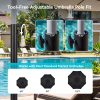 [2-in-1 Umbrella Stand] 14.6in Patio Umbrella Base Side Table, 2-in-1 Outdoor Umbrella Stand with Tabletop - Heavy Duty Umbrella Holder And Accent Table for Garden, Deck, Poolside, Beach