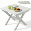 product-fancy-04325a5c-9d1c-4257-8118-4c57fb81cb69 Collapsible Outdoor Side Table, Durable HDPE Adirondack Table, Convenient Portable End Table, Resistant to Weather for Camping, RV, Poolside, Garden, Suitable for Indoor And Outdoor Use