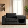 product-fancy-0459d9c7-ec51-4a81-9a15-b97ea20b0f3f Comfy Deep-Seat Single Sofa with Exclusive Pet Resting Space, Made of High-Density And High-Resilience Foam. No Assembly Required, Multifunctional Modular Design, Suitable for Various Home Interior Decoration Scenarios
