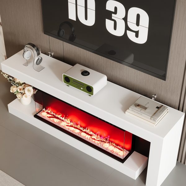 product-fancy-0460c95f-adde-4bbf-92fe-93d3fee86d0c Modern TV Stand With Electric Fireplace, TV Console With Adjustable LED Lighting For TVs, Modern Entertainment Center With Storage, Media Console For Living Room