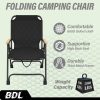 product-fancy-0465069e-df28-44a5-ab24-d70268c7255d 1pc Outdoor Foldable Portable Camping Chair with Armrests, Patio Folding Armchair, Beach Vacation Travel Beach Chair, Supports 300 Lbs, Suitable for Camping, Beach, Fishing, Hiking, Patio Use