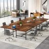 product-fancy-0494b651-de28-4d5d-baf4-f084048b5750 6FT Conference Table, 70.8" W X 35.4" D Rustic Rectangle Meeting Table, Modern Seminar Desk For Office Meeting, Conference Room