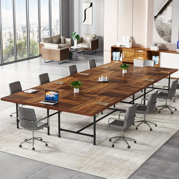 product-fancy-0494b651-de28-4d5d-baf4-f084048b5750 6FT Conference Table, 70.8" W X 35.4" D Rustic Rectangle Meeting Table, Modern Seminar Desk For Office Meeting, Conference Room