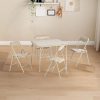 product-fancy-04a9b85f-7bd4-47ac-8045-2a09109dba9f Colorful Folding Table with 24-Inch Width And 2/4 Sturdy Chairs - Vibrant, Space-Saving Design, Perfect for Family Playtime, Creative Activities, And Learning - Ideal for Fun And Creative Spaces ( 3pcs Or 5pcs)
