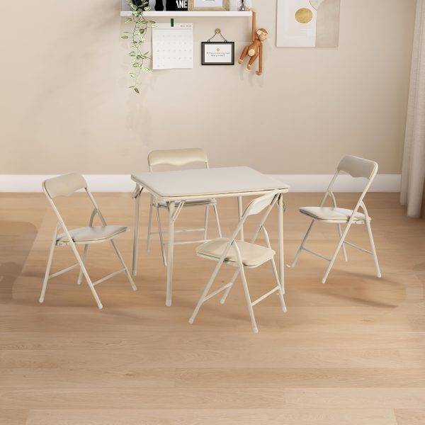 product-fancy-04a9b85f-7bd4-47ac-8045-2a09109dba9f Colorful Folding Table with 24-Inch Width And 2/4 Sturdy Chairs - Vibrant, Space-Saving Design, Perfect for Family Playtime, Creative Activities, And Learning - Ideal for Fun And Creative Spaces ( 3pcs Or 5pcs)