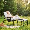 product-fancy-04e69239-e94f-47ba-852f-d19d719e097e Outdoor Terrace with Footstool Rocking Chair, Oversized Papasan Chair with Cushion for Comfortable Reading, Suitable for Deck/Garden/Terrace/Camping, Outdoor Terrace Furniture. Beige