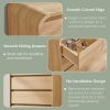 product-fancy-04f2382a-7608-479c-b4bc-6d50322dab01 Modern Bedroom Drawer Dresser, Curved Profile Design Drawer Cabinet, Wooden Mid-Century Style Storage Dresser, for Bedroom And Living Room, Natural Oak